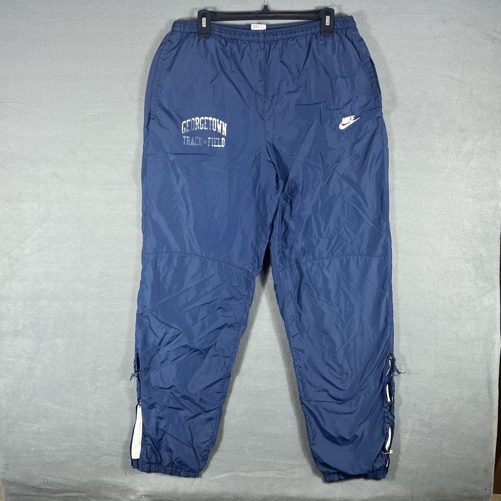 Vintage Nike Georgetown Hoyas Track & Field Warm‎ Up Pants Men's L Navy Blue